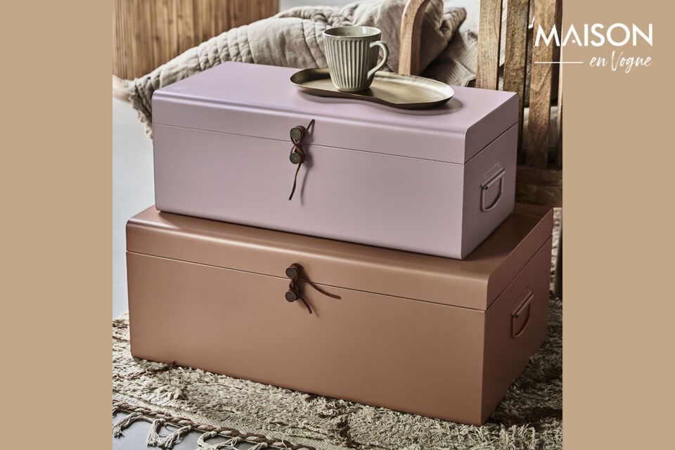 Set di 2 lattine in metallo beige e rosa House Doctor