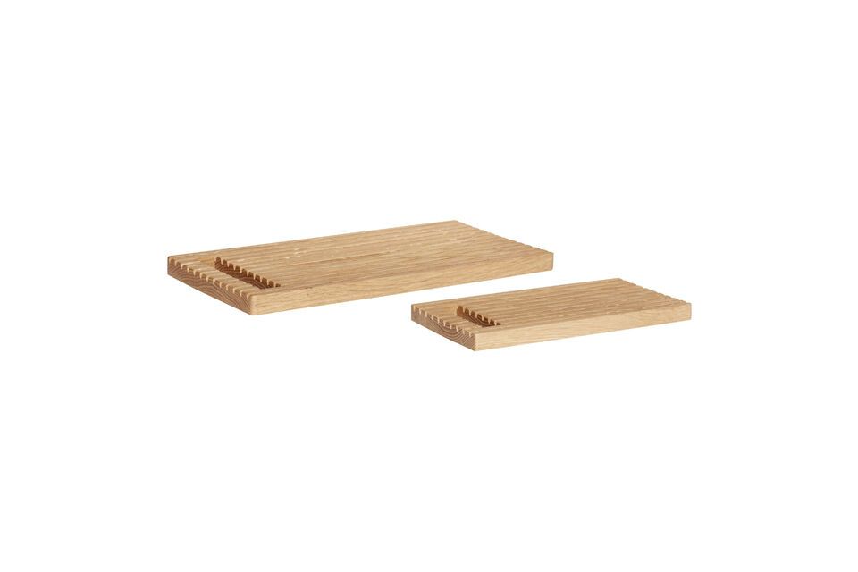 Set di 2 taglieri in legno di quercia chiaro Alley Hübsch