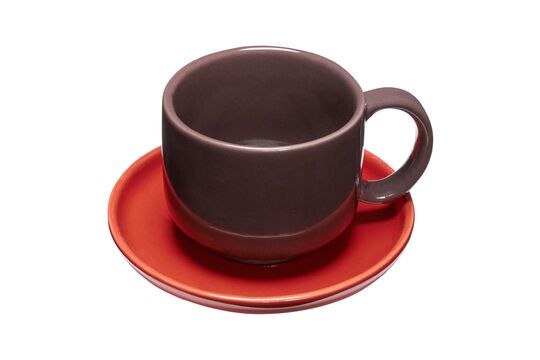 Set di 2 tazze in ceramica bordeaux Amare