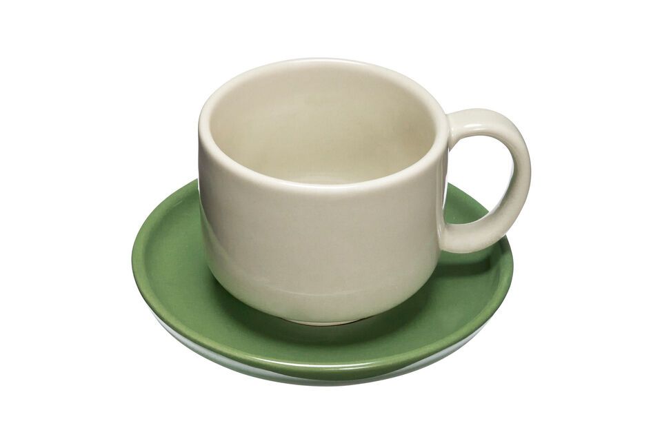 Set di 2 tazze in ceramica verde Amare Hübsch