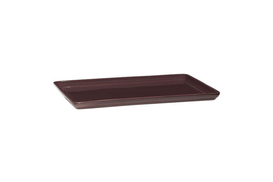 Set di 2 vassoi in ceramica bordeaux Amare - 5