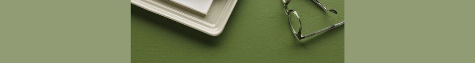 Materiali prima di tutto Set di 2 vassoi in ceramica verde Amare