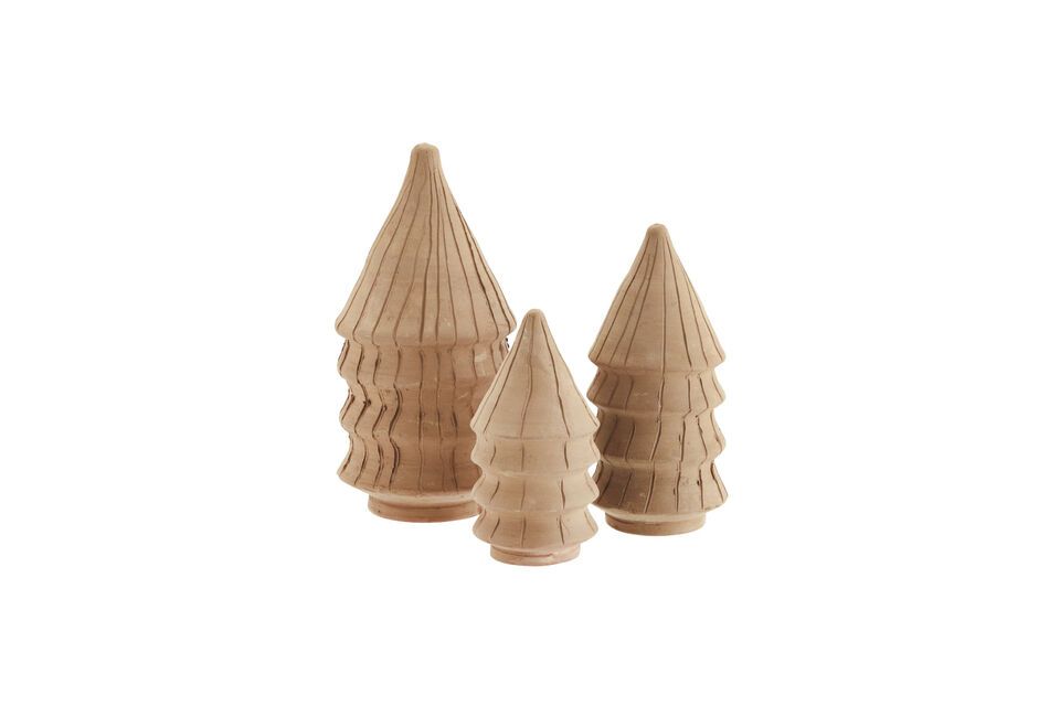 Set di 3 alberi decorativi in terracotta beige Treee Madam Stoltz