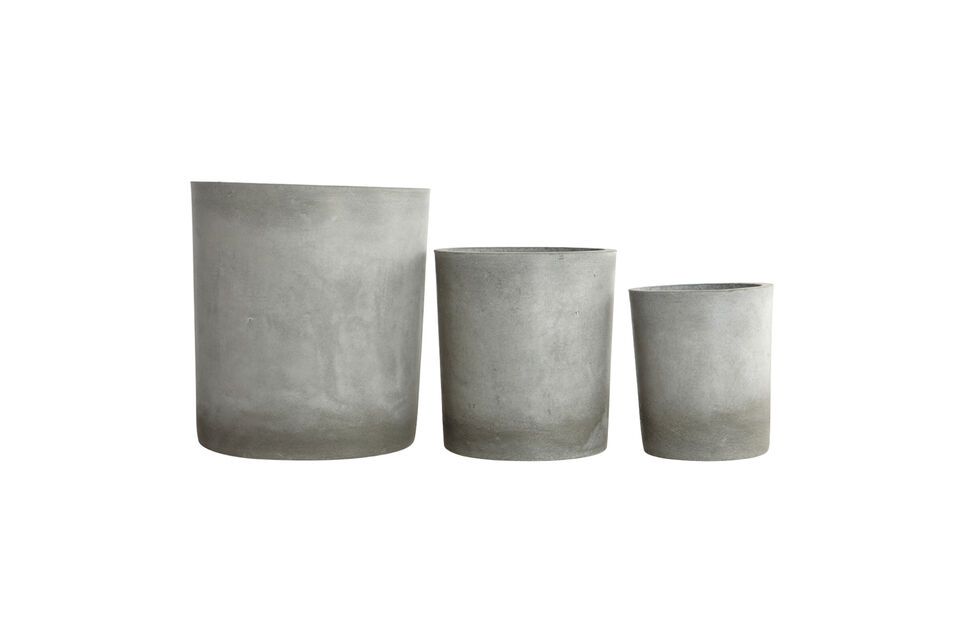 Set di 3 fioriere in cemento grigio chiaro Ave House Doctor