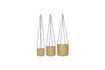 Miniatura Set di 3 fioriere in cotone beige Bloom 3