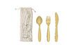 Miniatura Set di 3 posate in acciaio inossidabile Ally gold 1