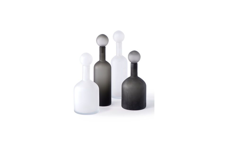 Set di 4 bottiglie Bubbles in vetro nero - 11