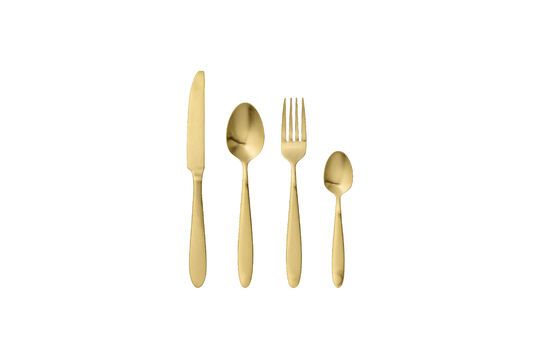 Set di 4 posate in acciaio inossidabile Frea gold