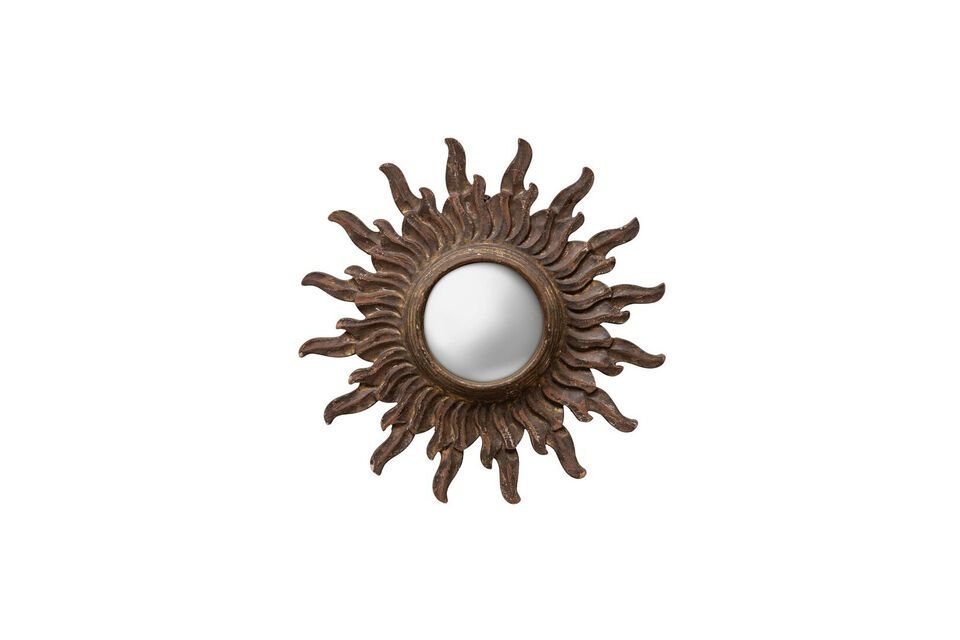 Scoprite l\'eleganza grezza del Miroir en bois foncé Brune