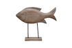 Miniatura Statuetta di pesce in legno chiaro Piede 4