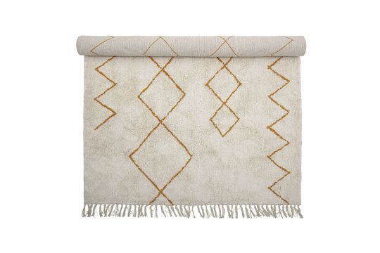 Tappeto Beige 100x200 cm Cotone