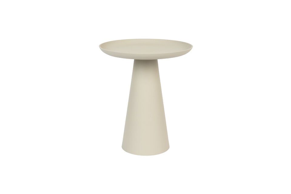 Tavolino in metallo beige Ringar White Label