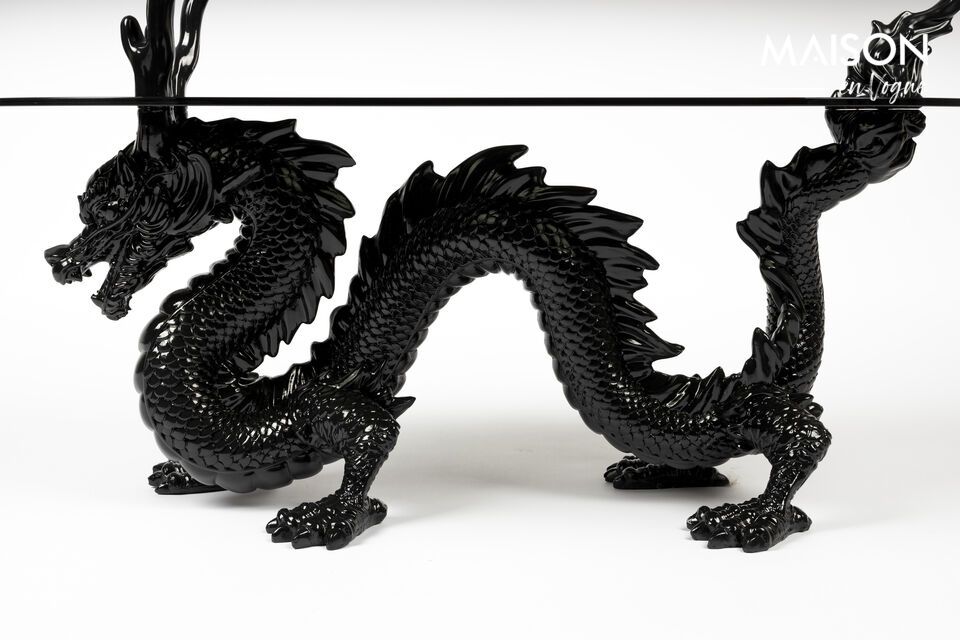 Tavolino in resina nera Dragonized - 6