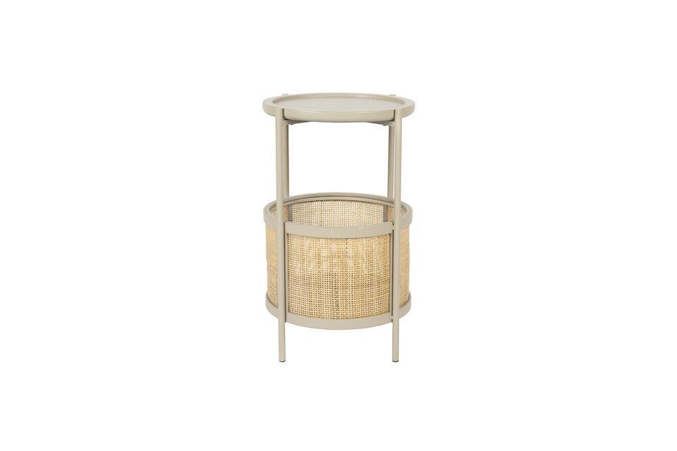 Tavolino Makoto in rattan beige White Label