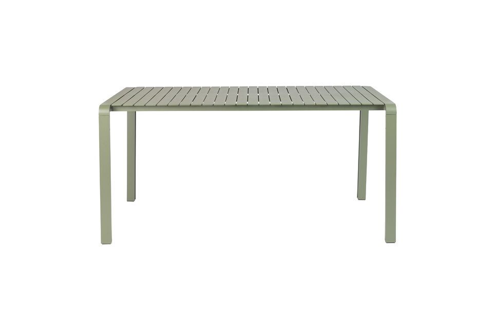 Scoprite l\'eleganza e la resistenza con il tavolo da pranzo Vondel in alluminio verde