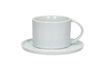 Miniatura Tazza e piattino grandi in porcellana bianca Porcelino White 1