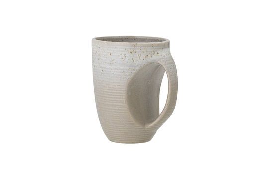 Tazza in gres grigio Taupe Foto ritagliata