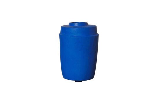 Vaso di cartapesta blu maché