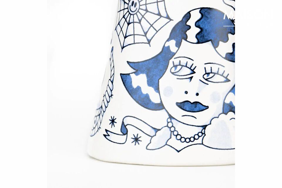 Vaso in ceramica blu Liberty - 7