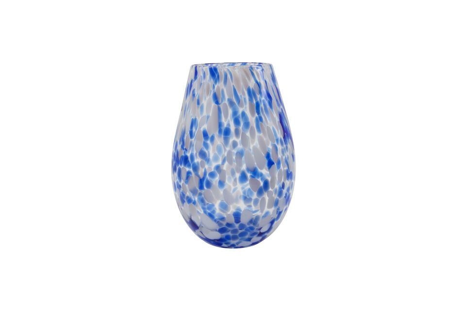 Vaso in vetro blu Mote House Doctor