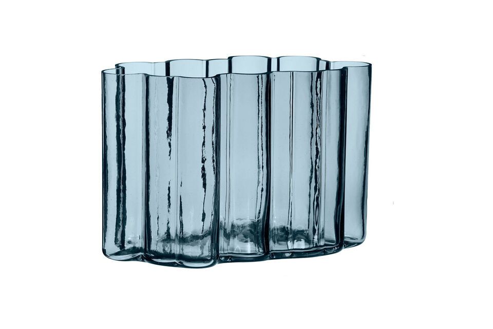 Vaso in vetro blu umido Hübsch