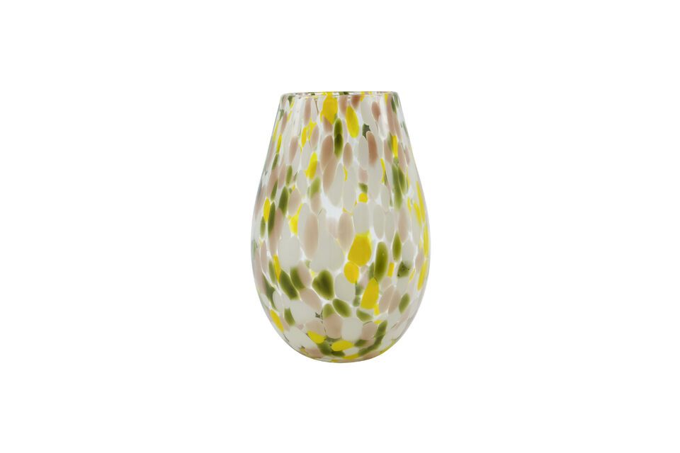 Vaso in vetro giallo Mote House Doctor