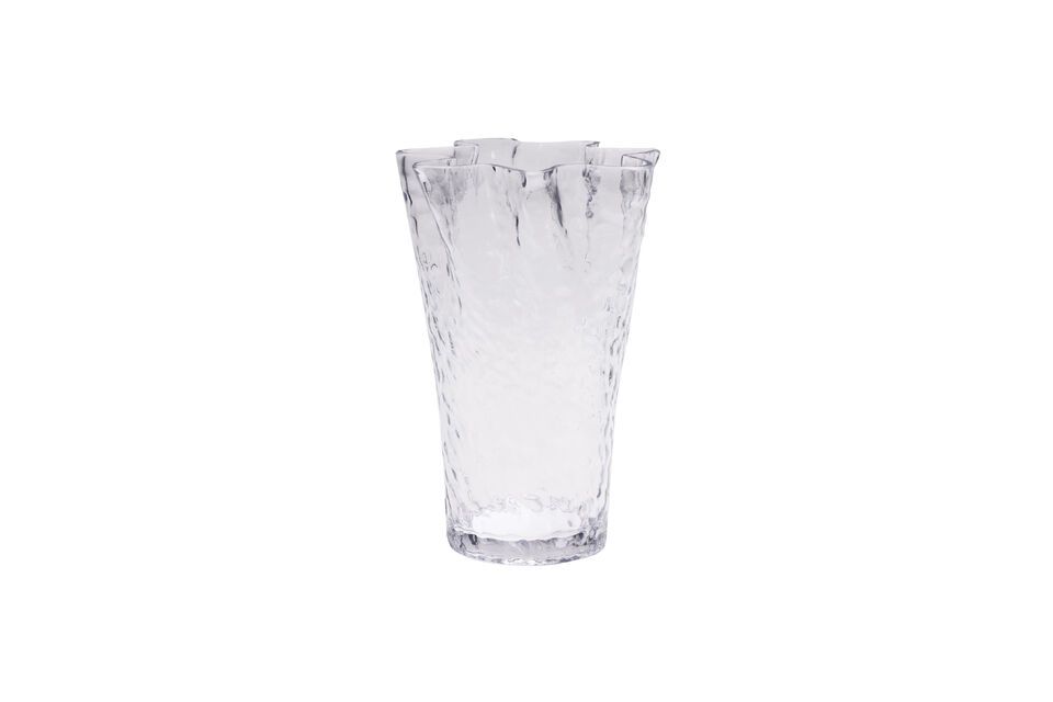 Vaso in vetro trasparente Ruffle Hübsch