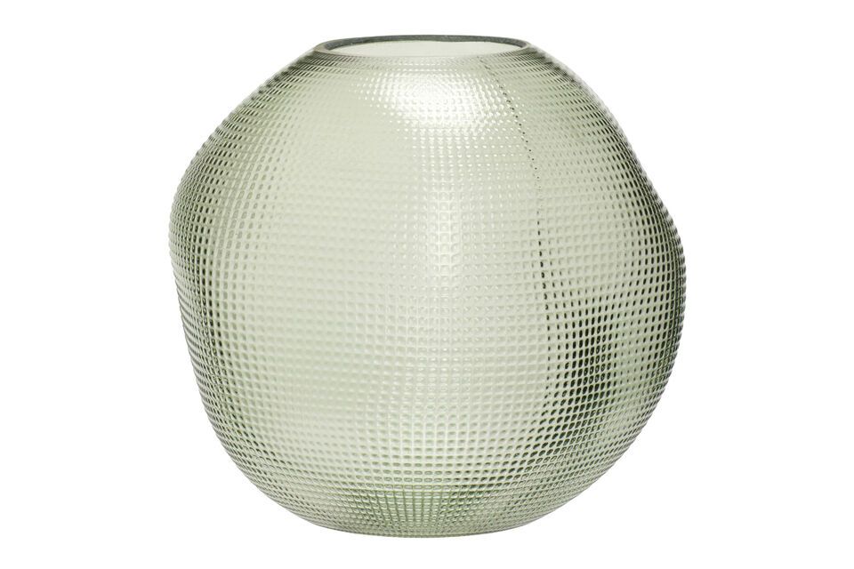 Vaso in vetro verde palloncino Hübsch