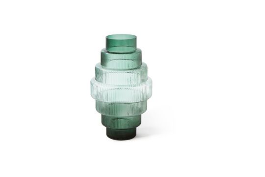 Vaso in vetro verde scuro Steps h65cm Foto ritagliata